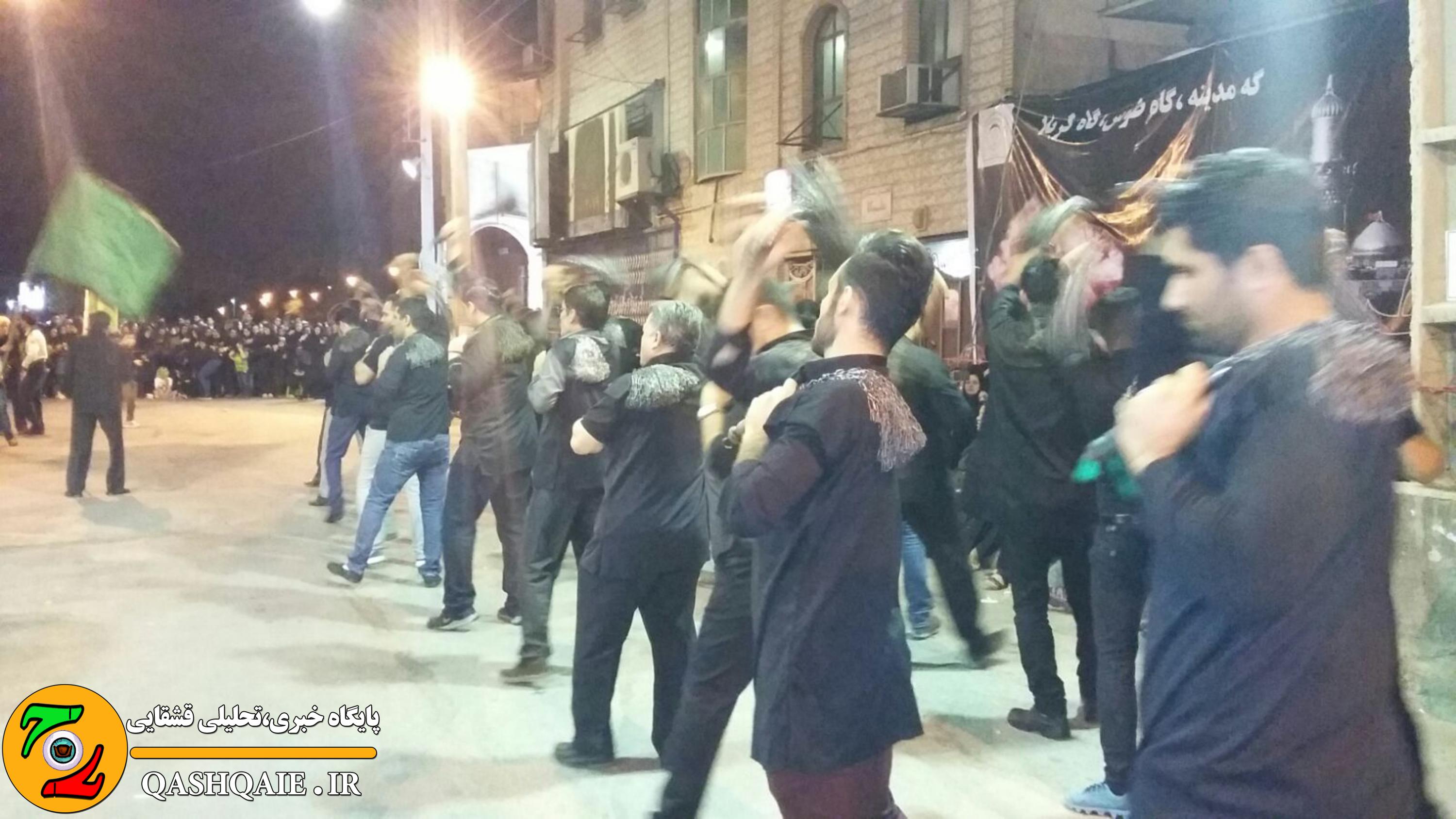 گزارش تصویری زنجیر زنی شب دهم محرم ،هیئت قشقایی های اهواز